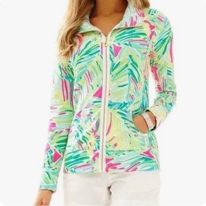Lilly Pulitzer Leona Zip Front Jacket in Tropical Storm Medium